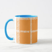 Karierte Orange Tasse (Links)