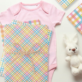 Karierte Osterzeit Geschenkpapier Set