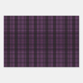 Karierte Papierfolien in dunklen Farben Geschenkpapier Set (Vorderseite 3)