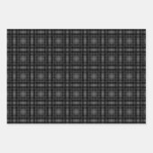 Karierte Papierfolien in dunklen Farben Geschenkpapier Set (Vorderseite 2)