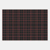 Karierte Papierfolien in dunklen Farben Geschenkpapier Set (Vorderseite)