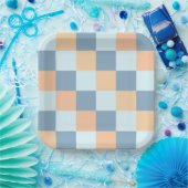 Karierte Papierplatte verschwinden Pappteller (Party)