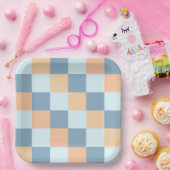 Karierte Papierplatte verschwinden Pappteller (Party)