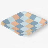 Karierte Papierplatte verschwinden Pappteller (Gewinkelt)