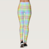 Karierte Pastell-Rainbow-Leggings Leggings (Rückseite)