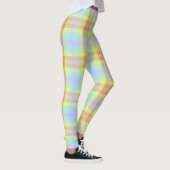 Karierte Pastell-Rainbow-Leggings Leggings (Rechts)