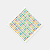 Karierte Pastellmuster Serviette (Ecke)