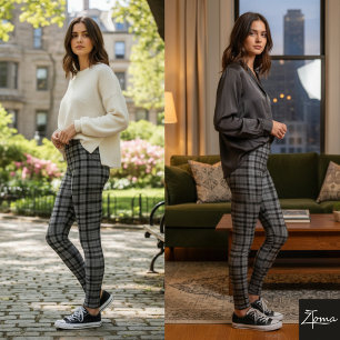 Karierte Perfektionierungszähne Leggings