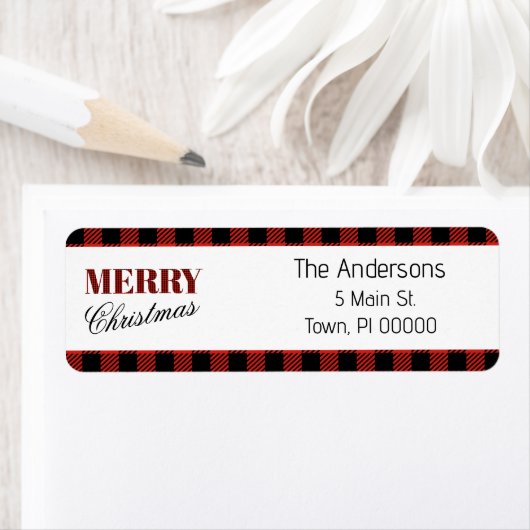 Karierte Personalisierte Adresslisten rot (Insitu)