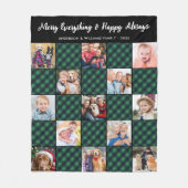 Karierte Personalisierte BildCollage Fleecedecke (Vorderseite)