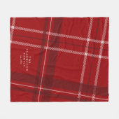 Karierte personalisierte Familienferien Fleecedecke (Vorderseite (Horizontal))