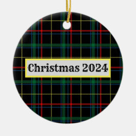 Karierte Personalisierte Keramik Ornament