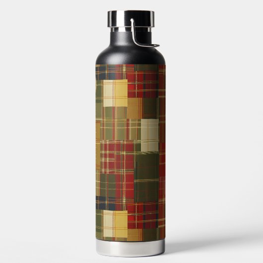 Karierte Pflaster Trinkflasche (links)