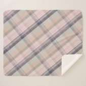 Karierte Pflaume, grau, rosa, Sherpadecke (Vorderseite (Horizontal))