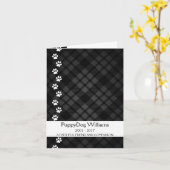 karierte Pfoten-Gedenkkarte Karte (Gelbe Blume)