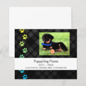 karierte Pfotenausfallkarte (Vorne/Hinten)