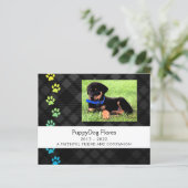 karierte Pfotenausfallkarte (Stehend Vorderseite)