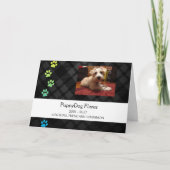 karierte Pfotenausfallkarte Karte (Vorderseite)