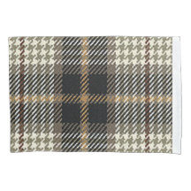 Karierte Pillowcase-Creme und Braune