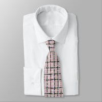 Karierte Pink- und Schwarz-Tweed