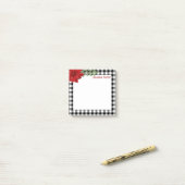 Karierte Poinsettia Buffalo Post-it Klebezettel (Auf Schreibtisch)