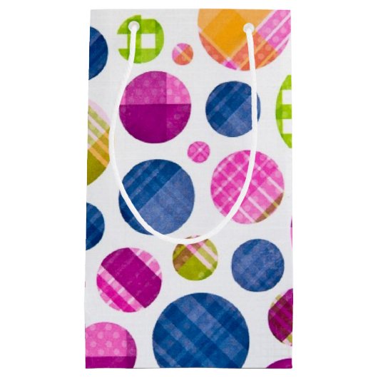 Karierte Polka Dots Kleine Geschenktüte (Vorderseite)