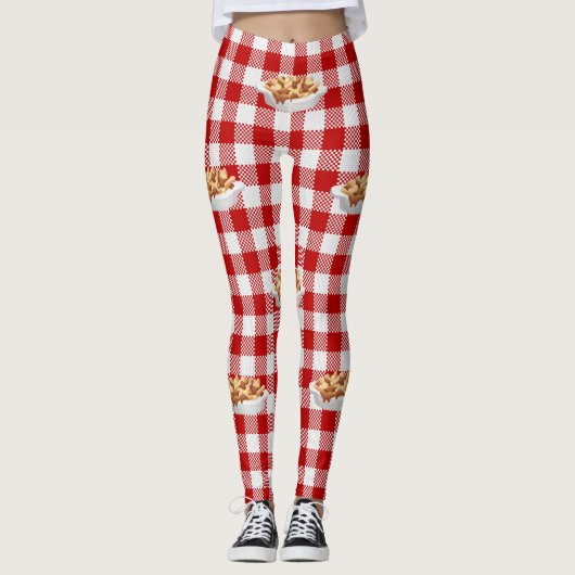 karierte Poutine-Leggings Leggings (Vorderseite)