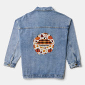 Karierte Pumpkinaparade Jeansjacke (Rückseite)