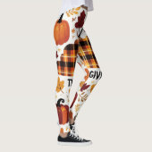 Karierte Pumpkinaparade Leggings (Rechts)