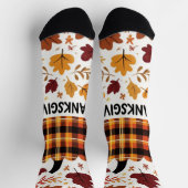 Karierte Pumpkinaparade Socken (Oben)