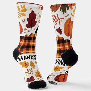 Karierte Pumpkinaparade Socken