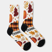 Karierte Pumpkinaparade Socken (Rechts)