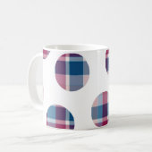 Karierte Punkte Kaffeetasse (Vorderseite Links)