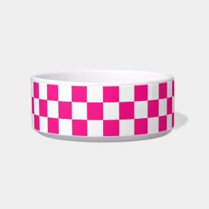 Karierte Quadrate Hot Pink Weiße Geometrische Retr Napf