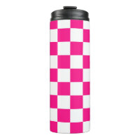 Karierte Quadrate Hot Pink Weiße Geometrische Retr