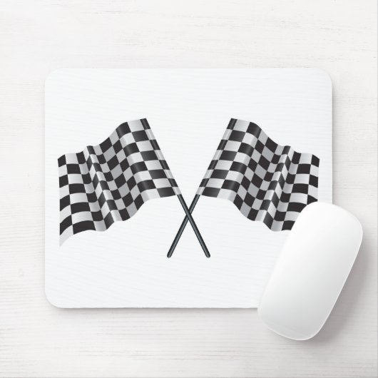 karierte Querflaggen Mousepad (Mit Mouse)