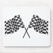 karierte Querflaggen Mousepad (Vorne)