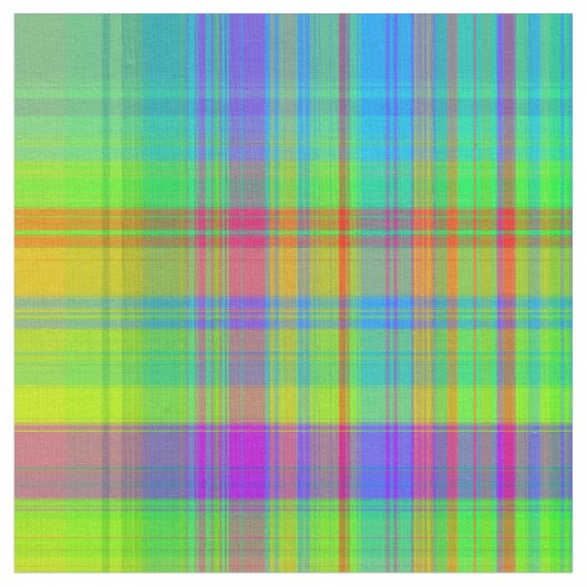 Karierte Rainbow-Bright-Streifen Stoff (Nahaufnahme)