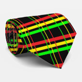 Karierte Rasta farbige Krawatte (Gerollt)