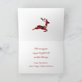 Karierte Rentier-Urlaubskarte Feiertagskarte (Innenseite)