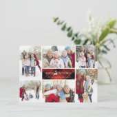 Karierte Rentier WeihnachtsCollage Feiertagskarte (Stehend Vorderseite)