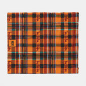 Karierte Rentiere, Weihnachtsmonographie im Winter Fleecedecke (Vorderseite (Horizontal))