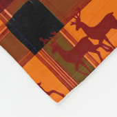 Karierte Rentiere, Weihnachtsmonographie im Winter Fleecedecke (Ecke)