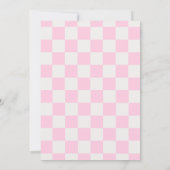 Karierte Retro Groovy Disco 4. Geburtstag Party Einladung (Rückseite)