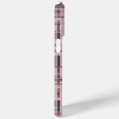 Karierte, rosafarbene, rosafarbene Streifen Case-Mate iPhone Hülle (Rückseite / Rechts)