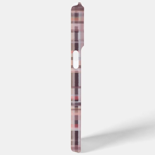Karierte, rosafarbene, rosafarbene Streifen Case-Mate iPhone Hülle (Rückseite / Rechts)