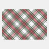 Karierte Rot-Grün-Wrackpapier-Blätter Geschenkpapier Set (Vorderseite 2)