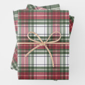 Karierte Rot-Grün-Wrackpapier-Blätter Geschenkpapier Set (Beispiel)