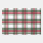 Karierte Rot-Grün-Wrackpapier-Blätter Geschenkpapier Set (Vorderseite)