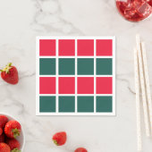 Karierte Rot Grüne Karierte Party Serviette (Beispiel)